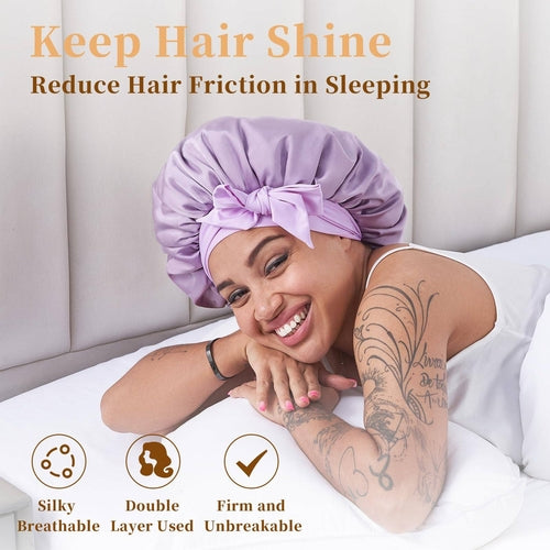 Silk Bonnet, Satin Hair Bonnet For Sleeping For Wavy Curly Natural