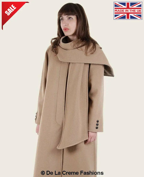 SCARPIA - Wool & Cashmere Overcoat With Scarf Detail