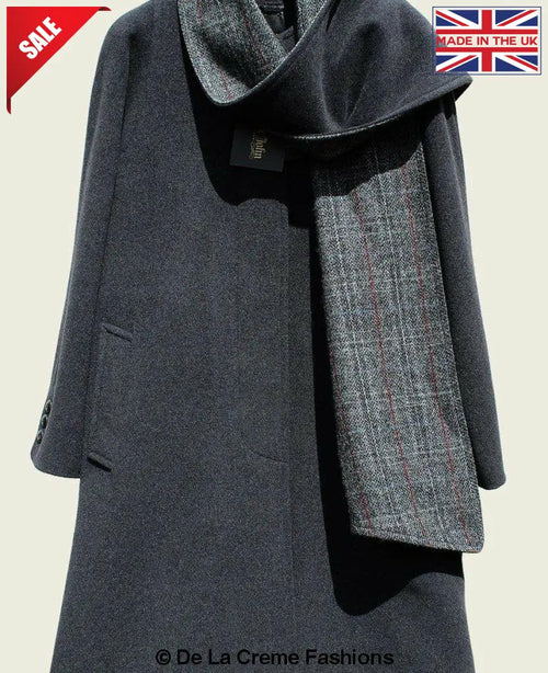 SCARPIA - Wool & Cashmere Overcoat With Scarf Detail